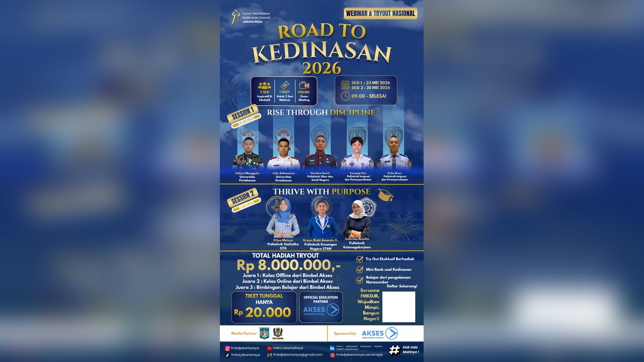 Mempersiapkan Generasi Unggul: FMKD Jakarta Raya Gelar Webinar & Tryout Nasional "Road to Kedinasan 2026"